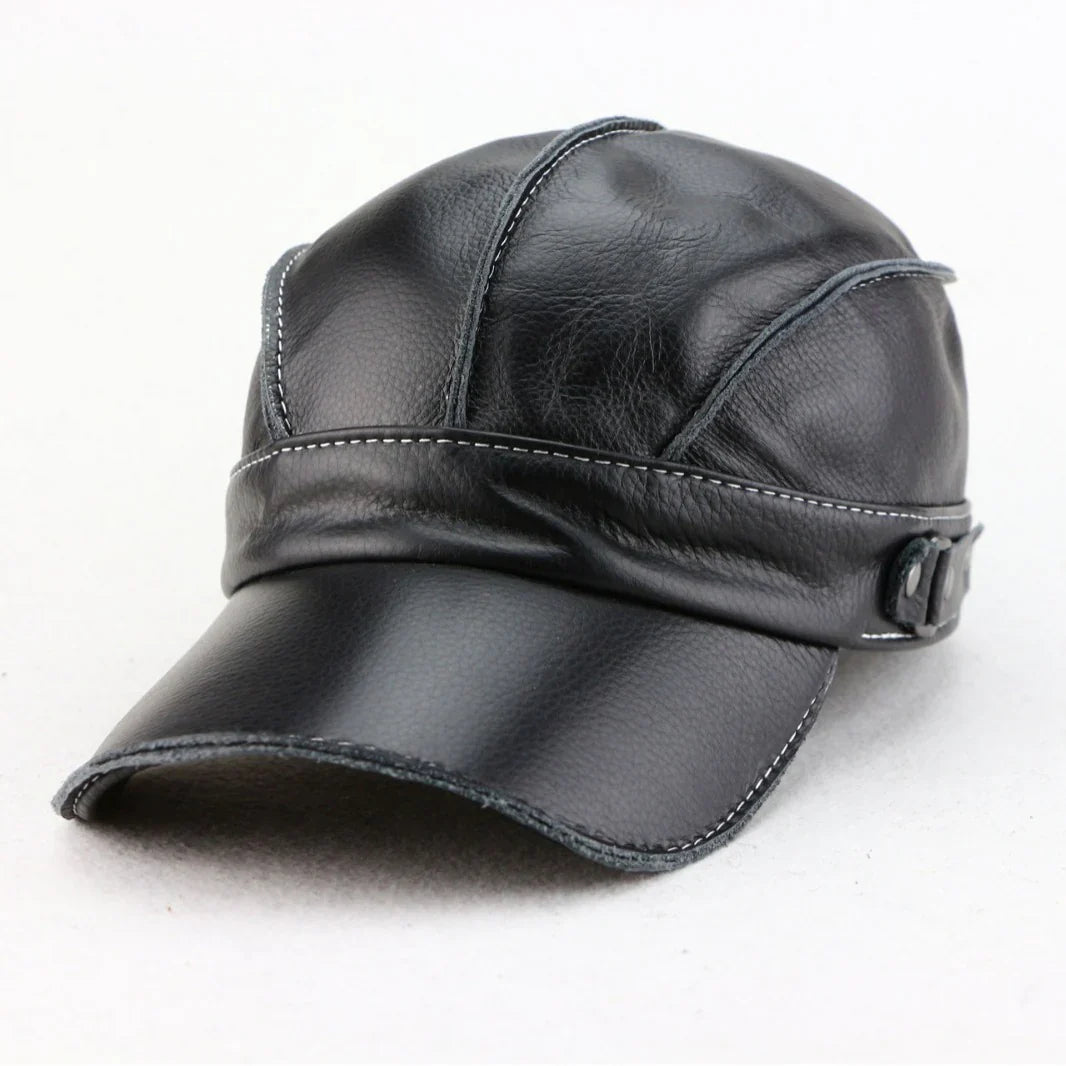 Gorra Hombre de Cuero Ajuste Clasico
