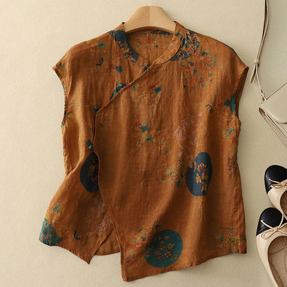Mujer sin Mangas Estilo Vintage Sofisticado