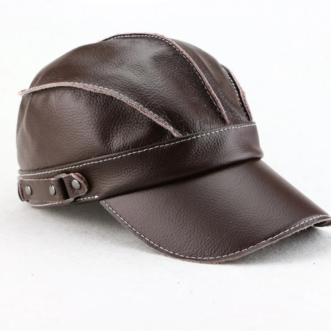 Gorra Hombre de Cuero Ajuste Clasico