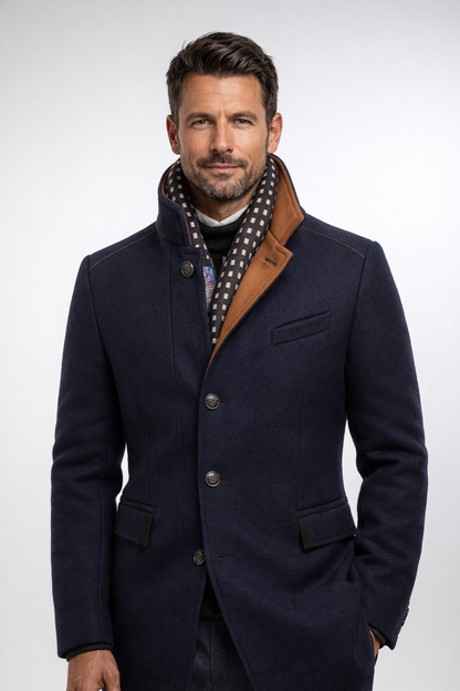 Chaqueta Hombre Tipo Abrigo Clásico
