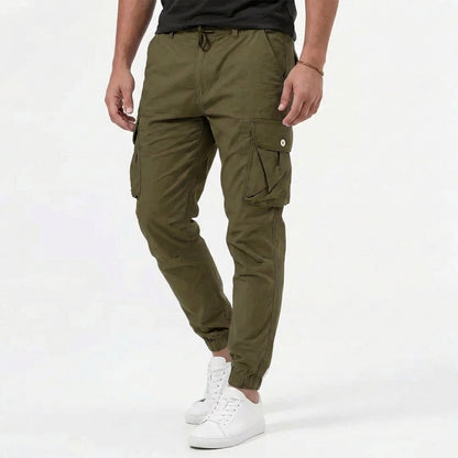 Pantalón Cargo Hombre Bolsillos Jogger Ajuste Comodo