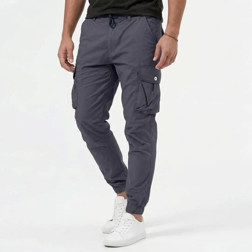 Pantalón Cargo Hombre Bolsillos Jogger Ajuste Comodo