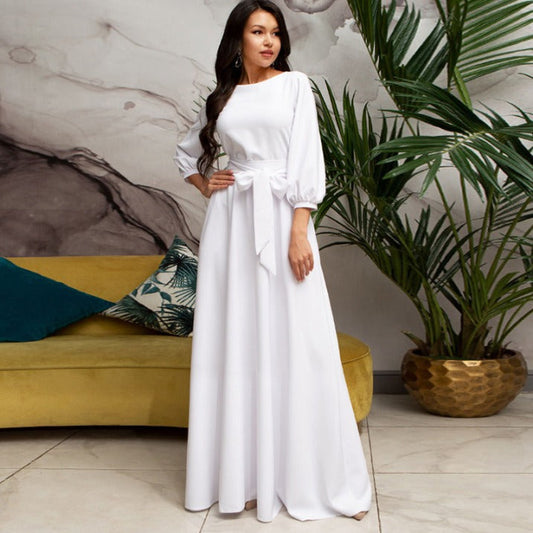 Vestido Mujer de Tela Suave Manga Larga Ajustado - Mavetta