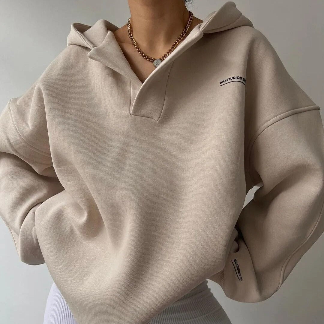 Sudadera Mujer Algodón Oversize con Capucha
