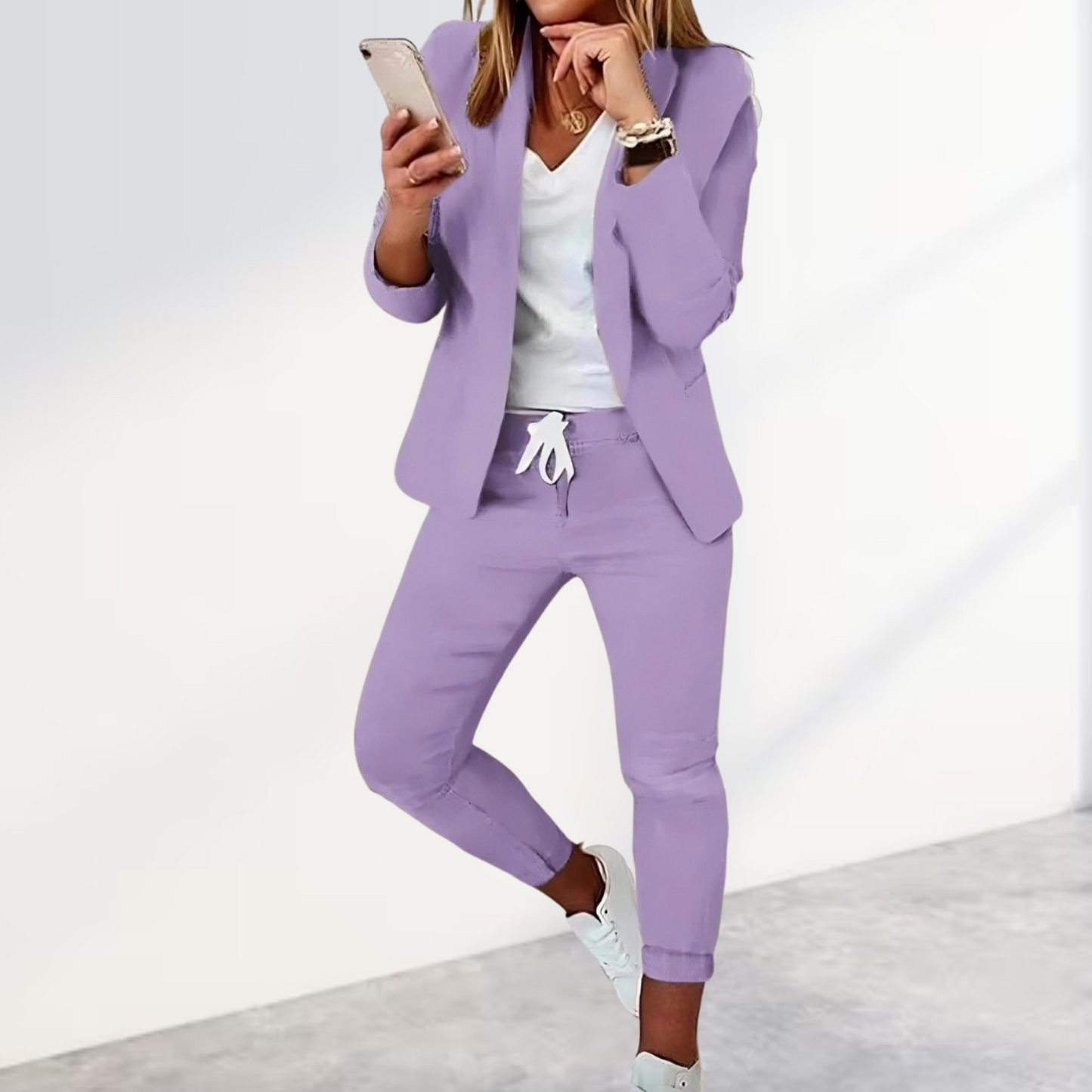 Conjunto Traje Mujer Sofisticado Corte Ajustado