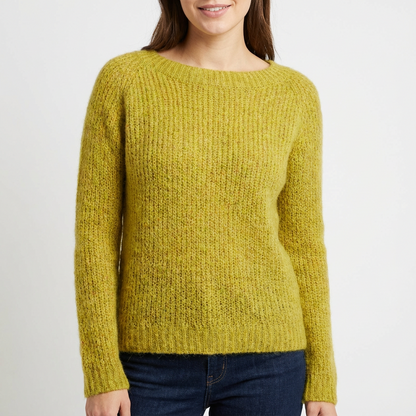 Jersey Mujer Cuello Redondo Corte Relajado