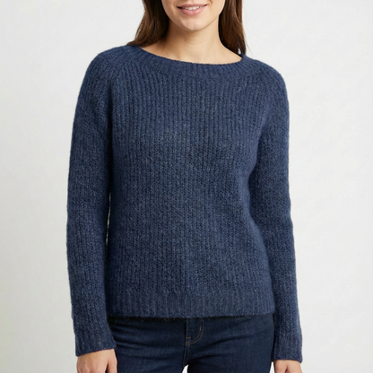 Jersey Mujer Cuello Redondo Corte Relajado