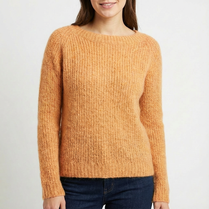Jersey Mujer Cuello Redondo Corte Relajado