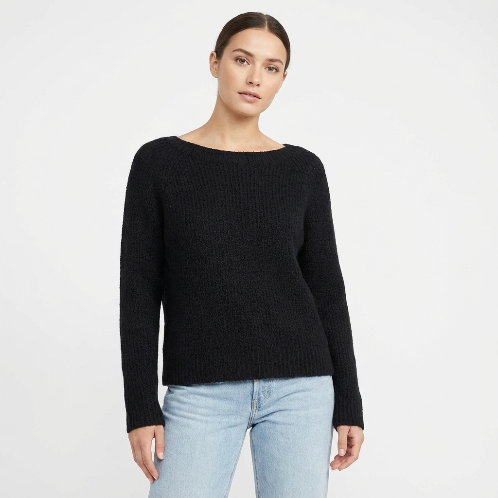 Jersey Mujer Cuello Redondo Corte Relajado - Mavetta