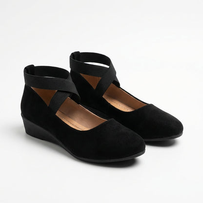 Zapatos Cuña Baja Mujer con Tiras Cruzadas - Mavetta