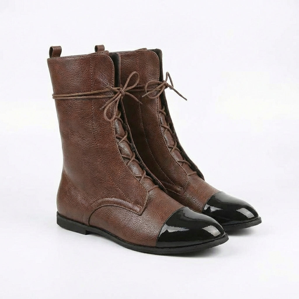 Botas Media Caña Mujer con Cordones Ajuste Clásico
