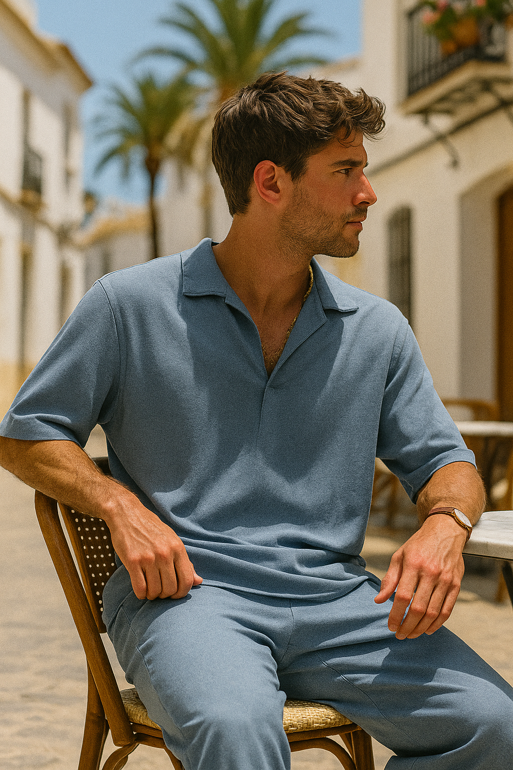 Conjunto Hombre Camisa y Pantalón Ligero Primavera