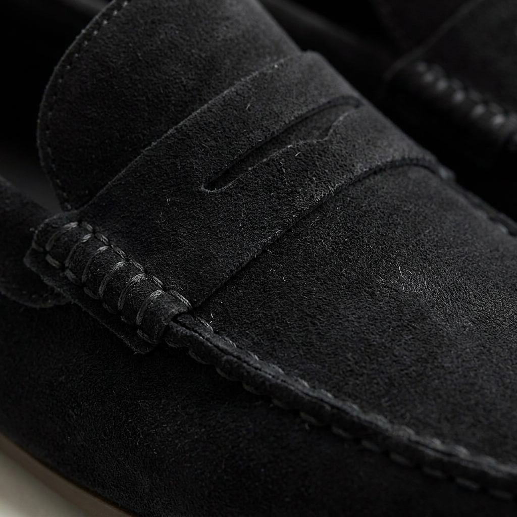 Mocasines Hombre Piel Tira Penny Costuras Vistas Casual