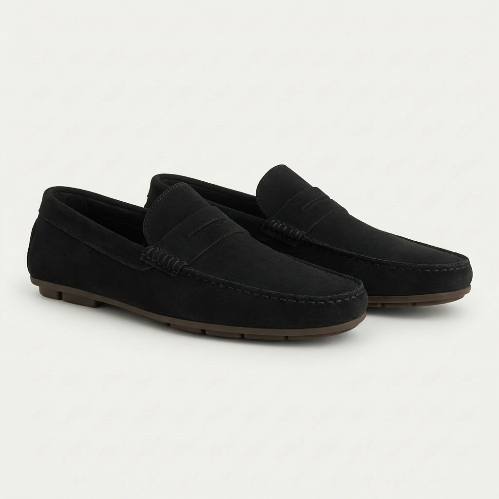 Mocasines Hombre Piel Tira Penny Costuras Vistas Casual - Mavetta