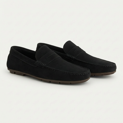Mocasines Hombre Piel Tira Penny Costuras Vistas Casual - Mavetta