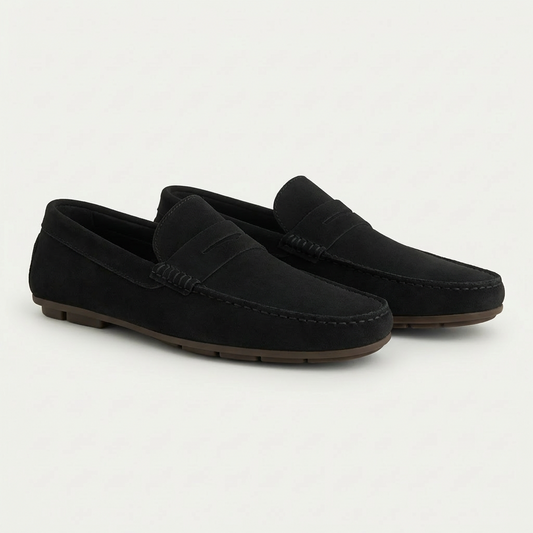 Mocasines Hombre Piel Tira Penny Costuras Vistas Casual - Mavetta
