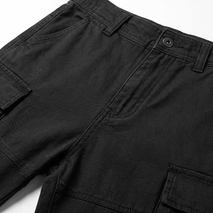Pantalón Cargo Hombre Algodón Bolsillos con Solapa Corte Holgado