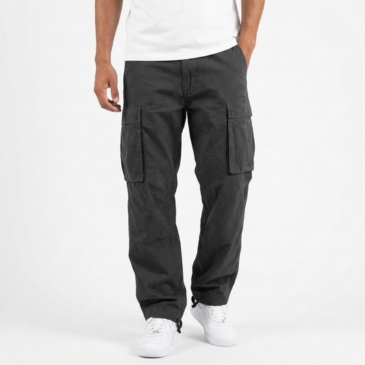 Pantalón Cargo Hombre Algodón Bolsillos con Solapa Corte Holgado - Mavetta