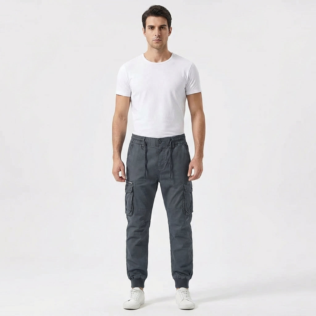 Pantalón Cargo Hombre Algodón Ajuste Jogger