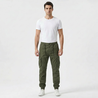 Pantalón Cargo Hombre Algodón Ajuste Jogger