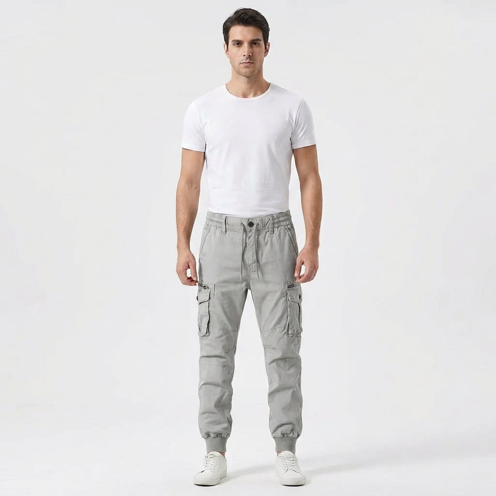 Pantalón Cargo Hombre Algodón Ajuste Jogger