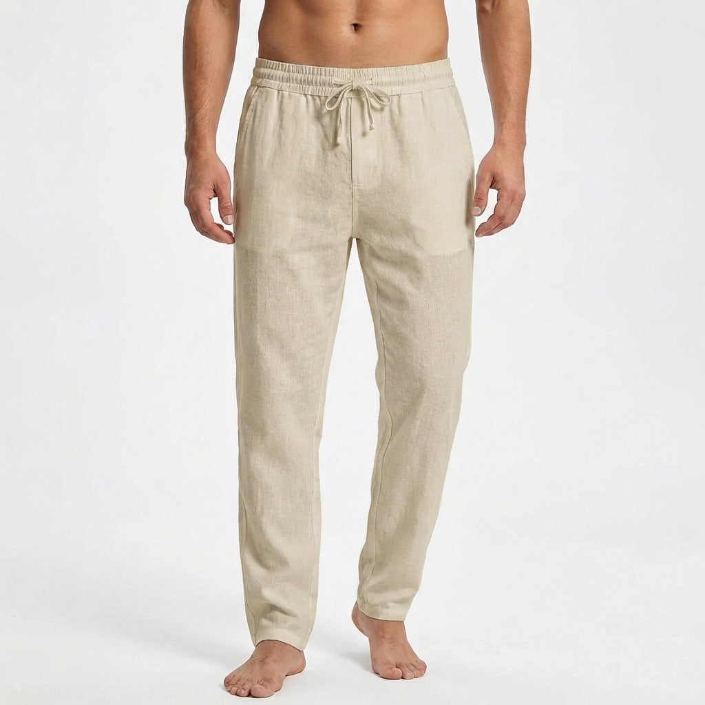 Pantalón Recto Hombre con Cordón Estilo Casual
