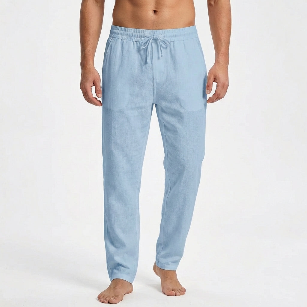 Pantalón Recto Hombre con Cordón Estilo Casual