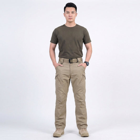 Pantalón Táctico Hombre con Bolsillos Cremallera y Refuerzos Utility - Mavetta