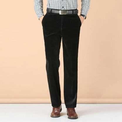 Pantalones vestir hombre Corte recto Trabillas cinturón - Mavetta