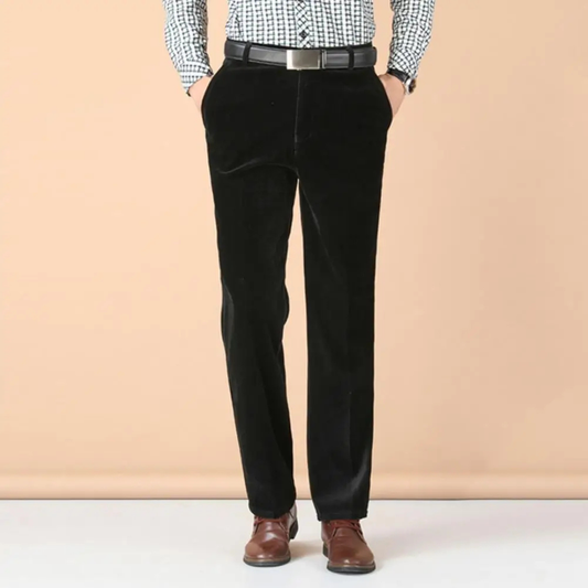 Pantalones vestir hombre Corte recto Trabillas cinturón - Mavetta