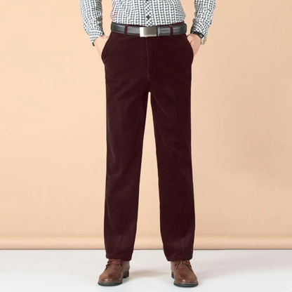 Pantalones vestir hombre Corte recto Trabillas cinturón