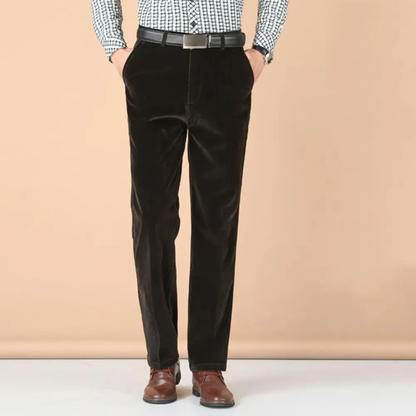 Pantalones vestir hombre Corte recto Trabillas cinturón