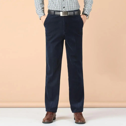 Pantalones vestir hombre Corte recto Trabillas cinturón