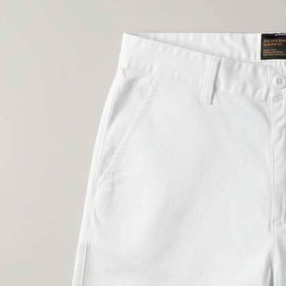 Pantalón Corto Chino Hombre Algodón Cierre Botón Trabillas