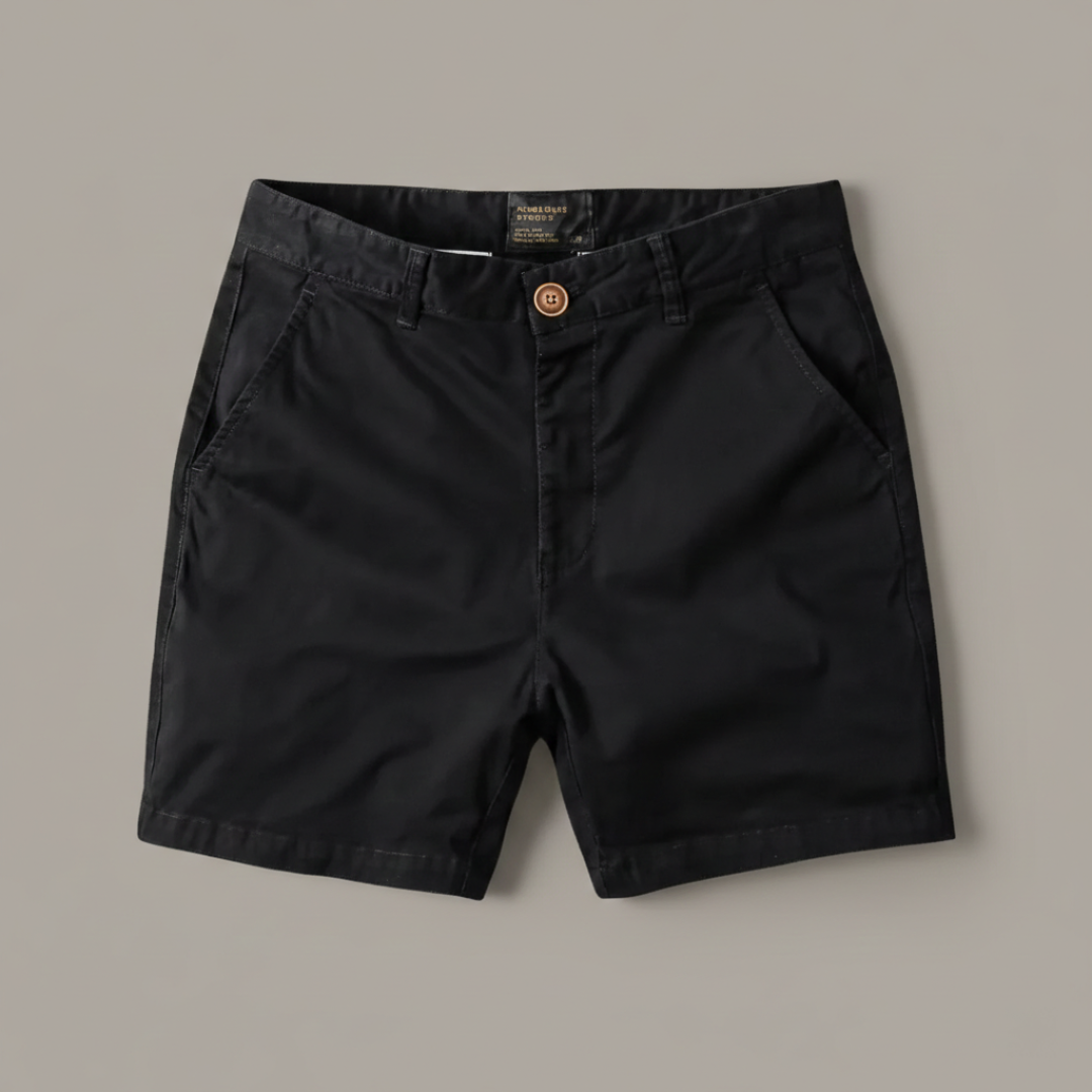 Pantalón Corto Chino Hombre Algodón Cierre Botón Trabillas