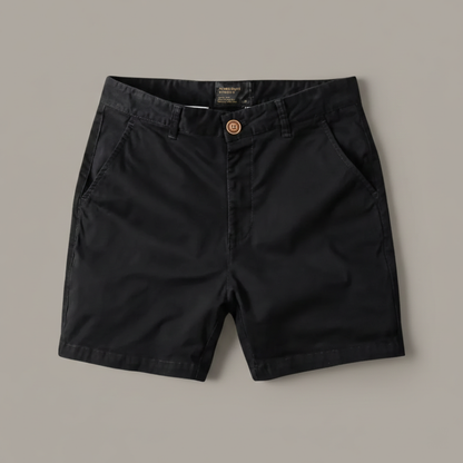 Pantalón Corto Chino Hombre Algodón Cierre Botón Trabillas