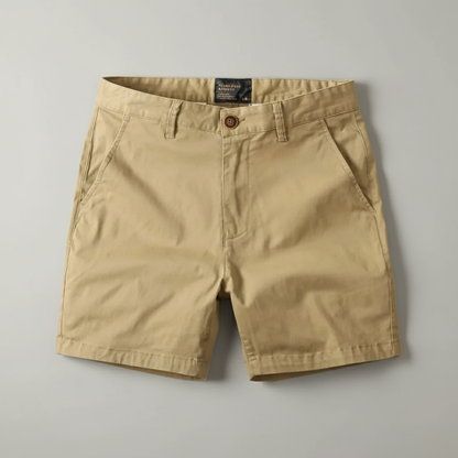 Pantalón Corto Chino Hombre Algodón Cierre Botón Trabillas