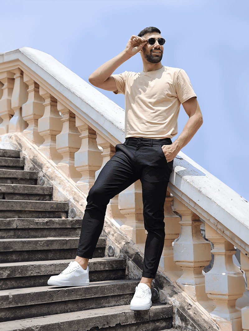 Pantalón Hombre Algodón Elástico Corte Elegante