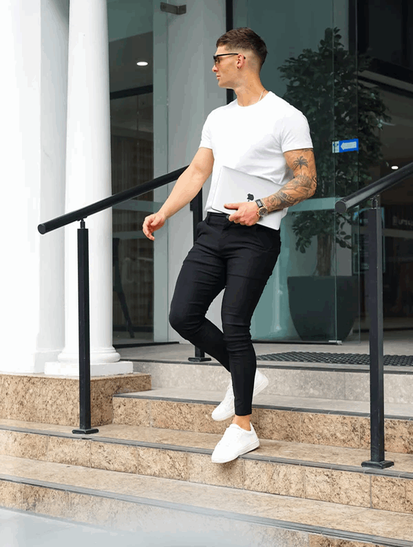 Pantalón Hombre Algodón Elástico Corte Elegante