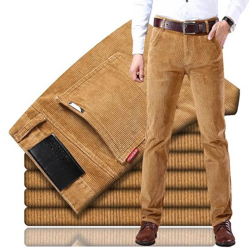 Pantalón Mujer de Pana Corte Recto Clásico