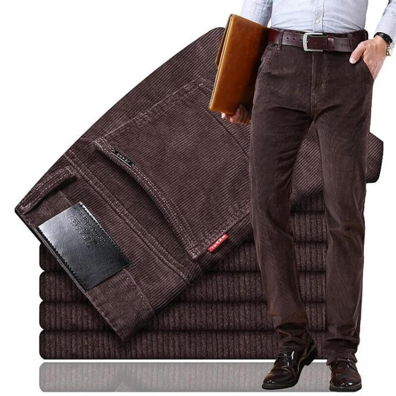 Pantalón Mujer de Pana Corte Recto Clásico