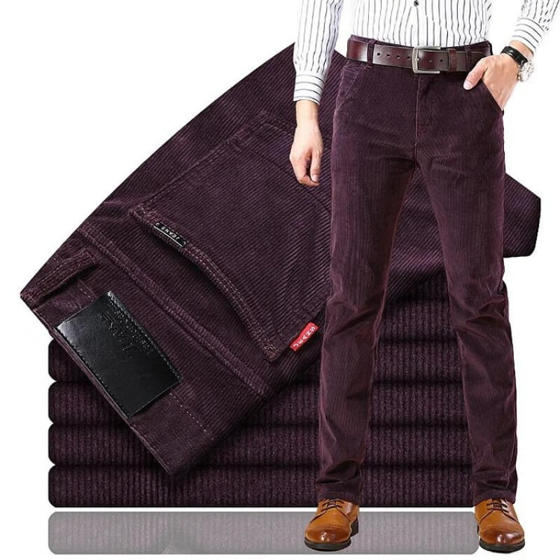 Pantalón Mujer de Pana Corte Recto Clásico