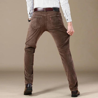 Pantalón Mujer de Pana Corte Recto Clásico