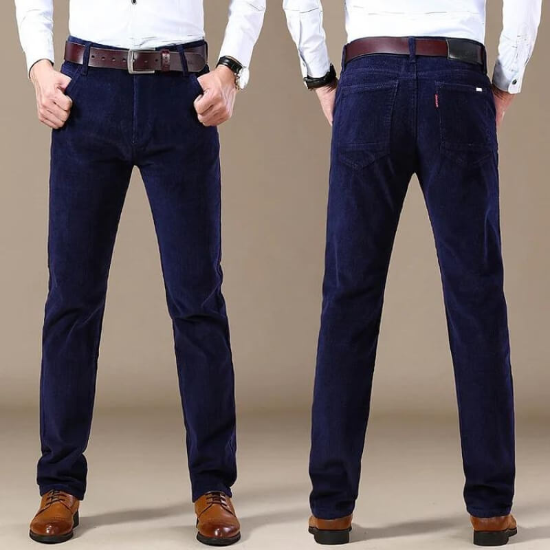 Pantalón Mujer de Pana Corte Recto Clásico