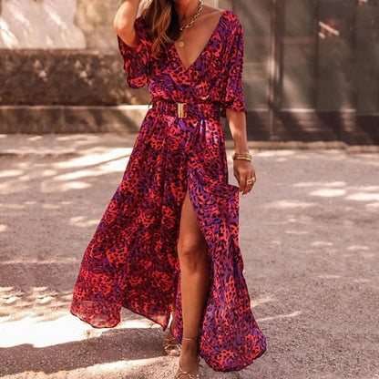 Vestido maxi mujer cruzado verano ligero