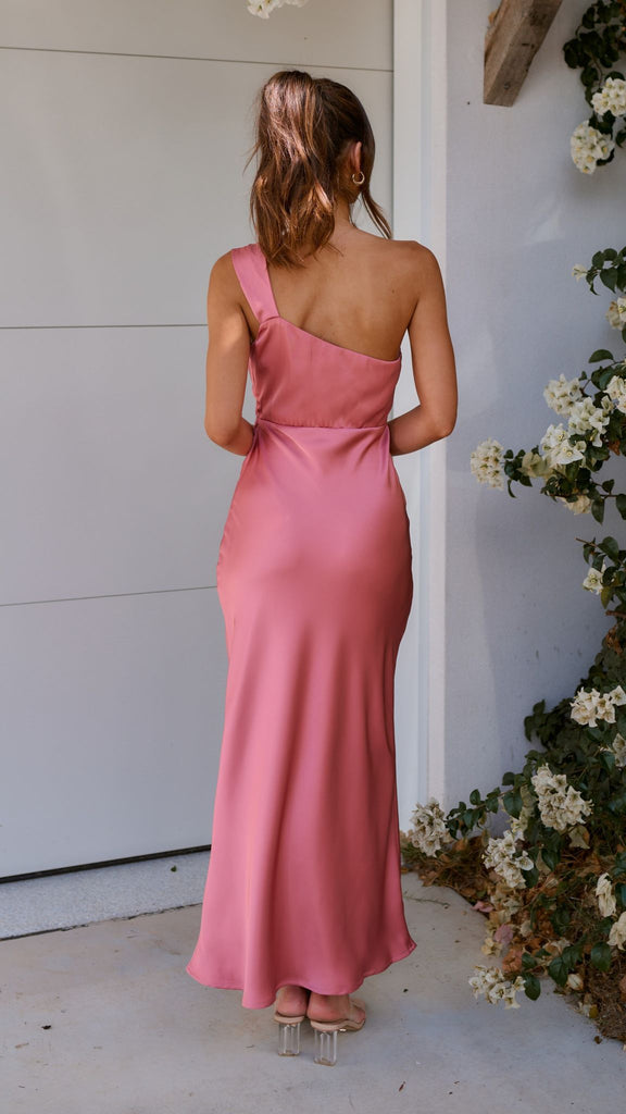 Vestido largo mujer Asimétrico Lazo en un hombro