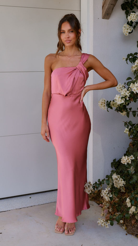 Vestido largo mujer Asimétrico Lazo en un hombro