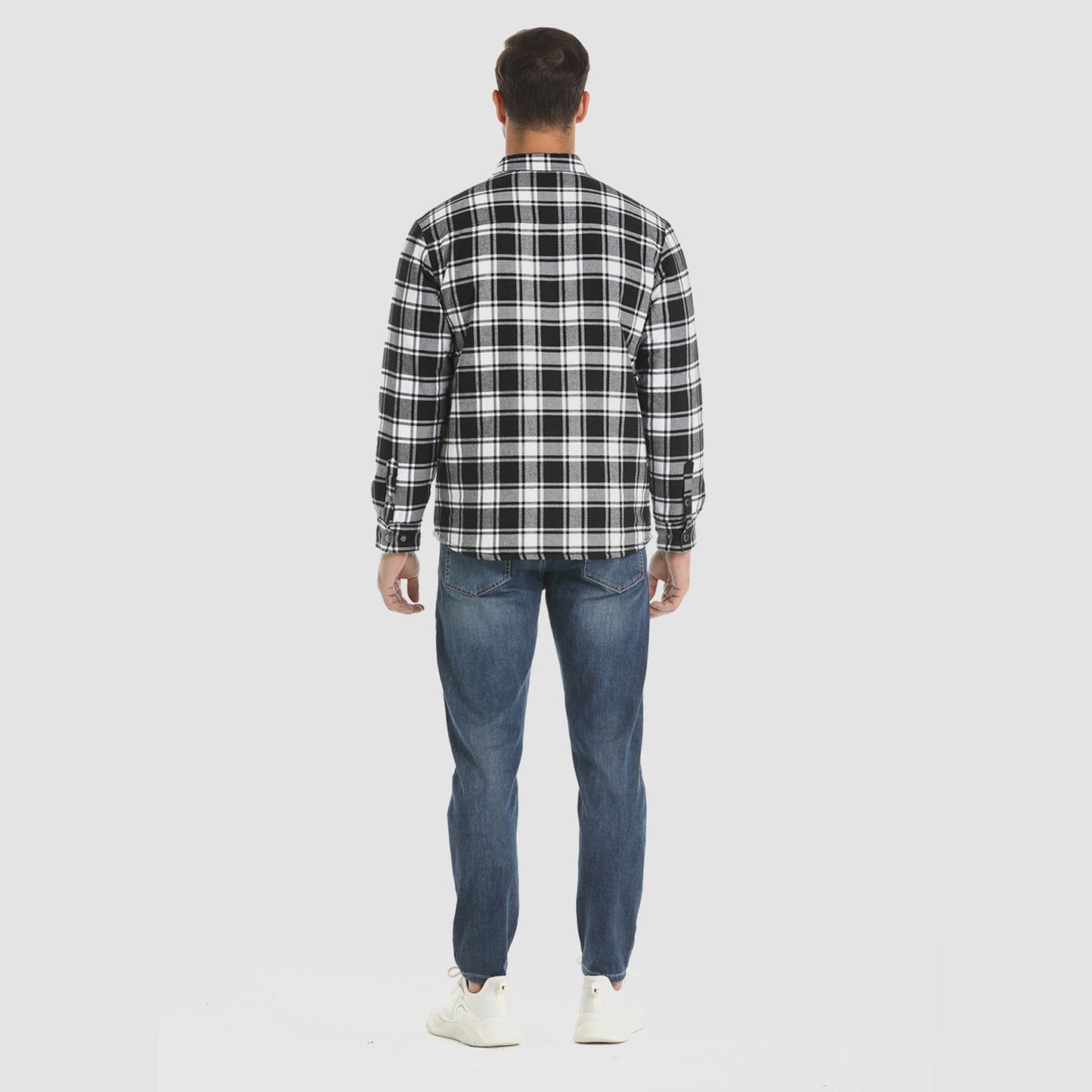 Chaqueta Hombre de Cuadros con Bolsillos y Corte Clásico