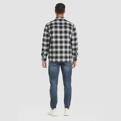 Chaqueta Hombre de Cuadros con Bolsillos y Corte Clásico