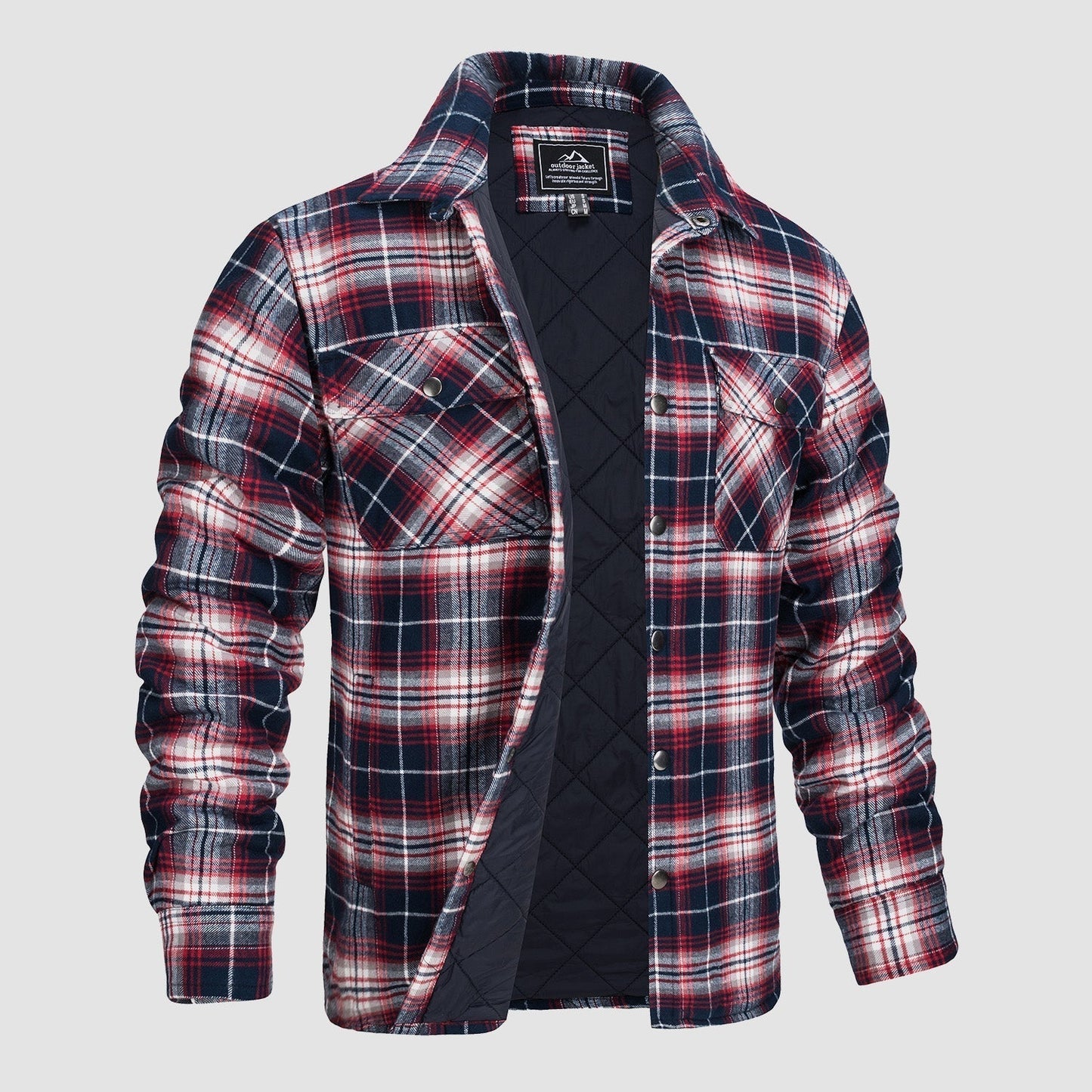 Chaqueta Hombre de Cuadros con Bolsillos y Corte Clásico